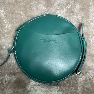 Portland Leather Large Circle Crossbody - Peacock 🦚